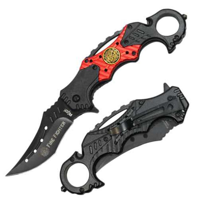 RT 4501-FF 5" Rtek Fire Fighter Servicemen Assist-Open Karambit Tactical Rescue Knife, , large image number 0